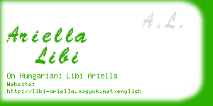 ariella libi business card